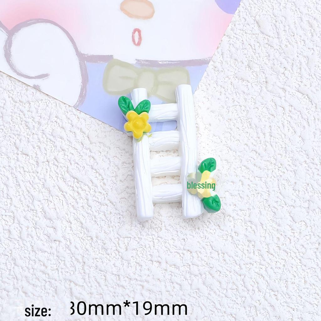 Colorful Flower Ladder Cartoon Resin Hairpin & Shoe Buckle Glue Accessories for DIY Jewelry