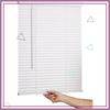 Cordless Vinyl Mini Blinds 78"x60" White Light Filtering Window Shades for Home Office