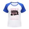 5296 Детская футболка из хлопка с принтом KATSEYE для девочек