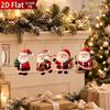 8 шт. Деревянные ручной работы ornaments Санта-Клауса 2D Плоские украшения для рождественской елки Для праздничных вечеринок Подарок