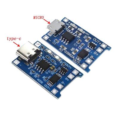 1 шт. 5 В 1 А Micro USB 18650 type-c литиевая батарея зарядная плата модуль зарядного устройства + защита двойные функции TP4056 18650