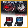 Car Power Inverter 24V 12V 220V 120W Led Display 3 Car Mounted Cup Type Inverter Converter QC Charger Pocket Inverter