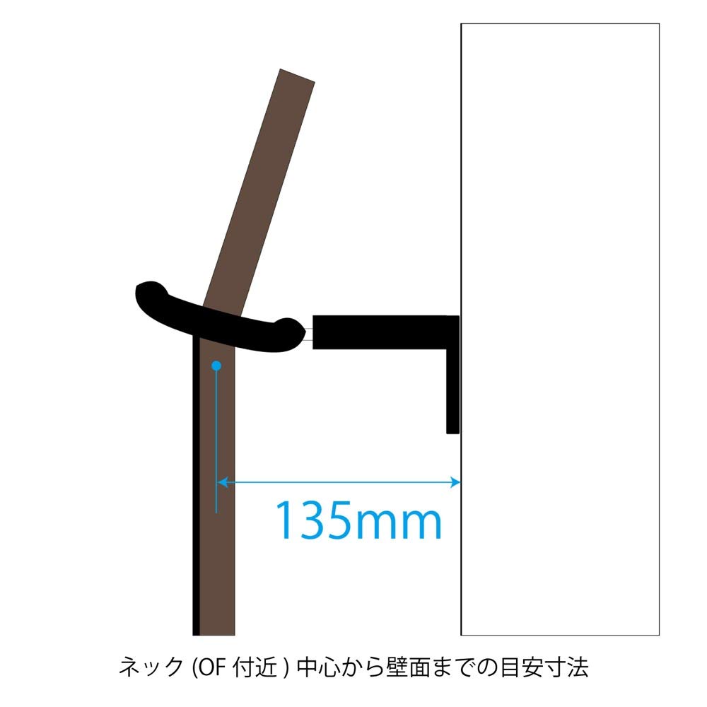 Подвеска для укулеле Kiktani, короткая, длина грифа 95 мм, с установочным винтом, черная UKH-240S