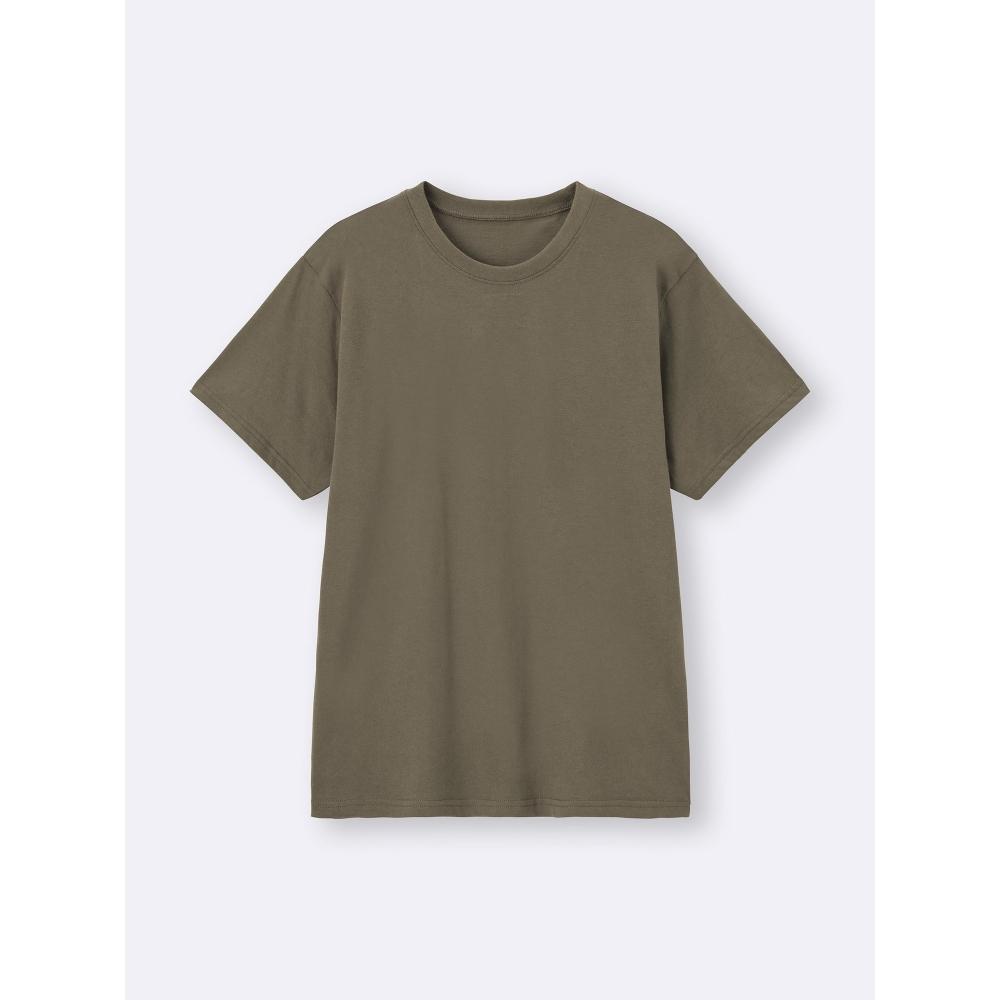 GU by Uniqlo Футболка с круглым вырезом и хлопковым воротником