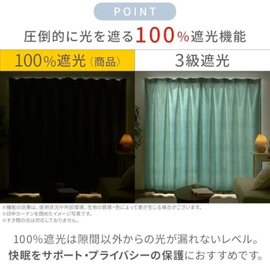 BELLUNA Blackout Set of Thermal Heat UV Memory Energy for Bedrooms and Living Thick Room Day and Night Solid 100cm Wide 185cm Long x 100cm Wide of