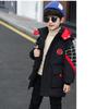 Winter Puffer Coat Thick Mid-Long Down Cotton Jacket with Faux Fur Hood