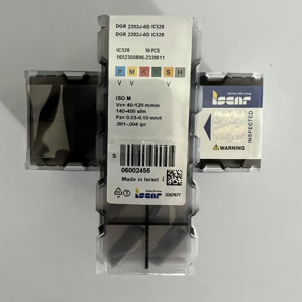 ISCAR / DGR2202J-6D IC328 / Industrial indexable carbide inserts 10 Pcs