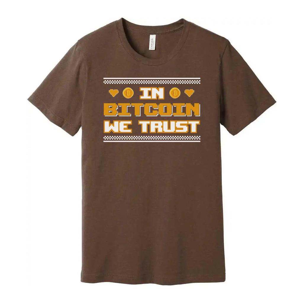 Unisex Bitcoin Crypto Graphic T Shirt Short Sleeve With In Bitcoin We Trust Slog