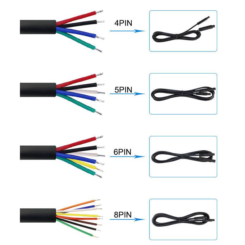 6pin Male to Female Car DVR Camera Rear View Camera copper connector cable Wire 6 core Vehicle Cord Extension HD Monitor