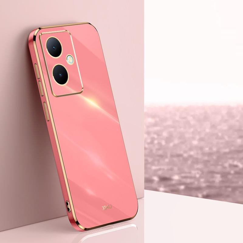 For Vivo V29 Lite Case Luxury Square Plating Vivo V2244 Phone Case ShockProof Silicone Back Cover Fundas