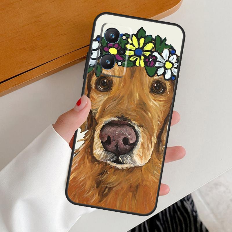 Golden Retriever Dog For Realme GT7 GT6 15 Pro 10 11 12 13 14 Pro Plus C65 C63 C61 C55 C51 C53 C35 C75 C67 Case