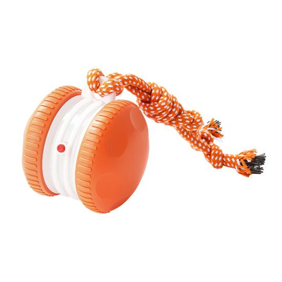 Катающийся Игрушечный Пес 2 Скорости Автоматически Катающийся Игрушка для Питомцев Электрический Интерактивный Игрушечный Пес Мяч с Веревкой для Маленьких Средних Собак Кошек Игра Снятие Скуки