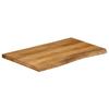 VidaXL Dessus de table 90x60x2,5 cm bord vivant bois massif manguier 370765