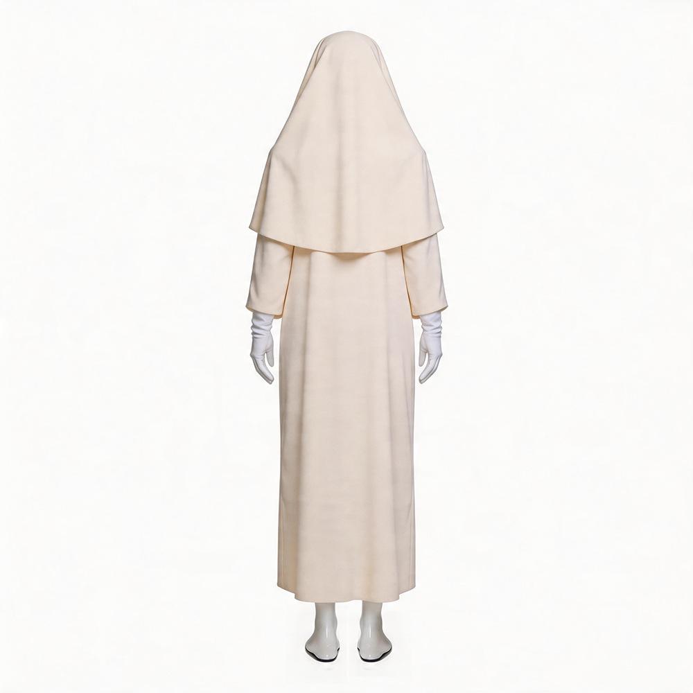 Nun Costume Cosplay Beige Nun Cosplay Costume Conjuring Halloween Cos Costume
