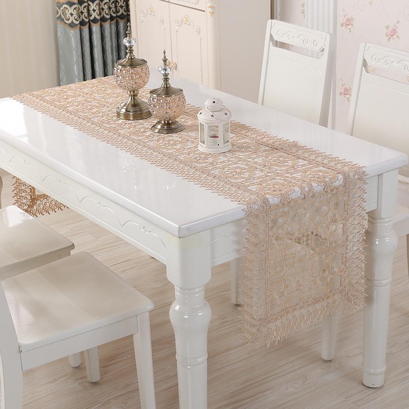 Home Room Decor Hollow Out Table Cloth Wedding Decor Translucent Table Cover Round Square Tea Table Cover Dinning Tablecloth