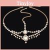 Style Bohemian Rhinestone Simulation Pearl Tassel Women Headwear Jewelry