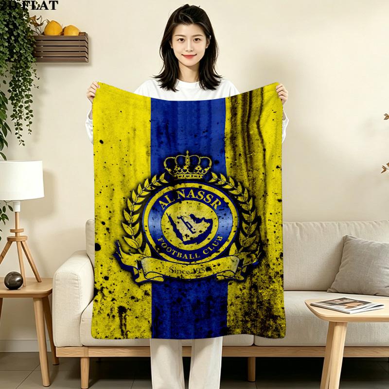 1PC Alnassr Patterned Flannel Blanket Suitable For All Seasons For Home Decor Warmth And Comfort Gifts Holiday Present
