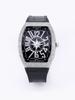 Luxury Diamond wristwatch for women Fasion and elegant quartz watch with silicone watchstrap Waterproof luminous Tonneau watch