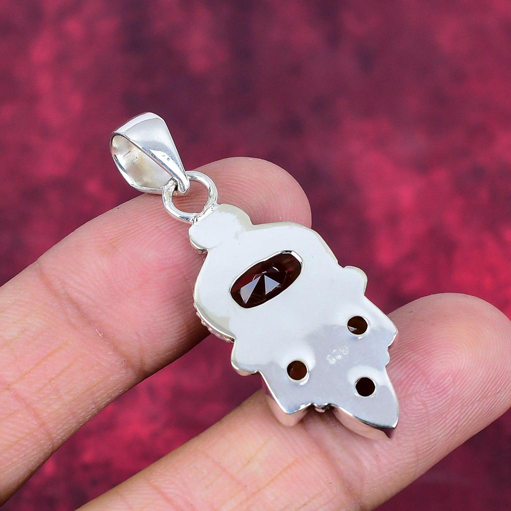 Ювелирные изделия с дымчатым топазом, кулон из драгоценного камня ручной работы, кулон из стерлингового серебра 925 пробы, антикварные ювелирные изделия, для подарка на помолвку