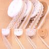 1m/roll Natural Wedding Satin Bow Jute Burlap Sisal Trim Lace Edge Hessian Ribbon