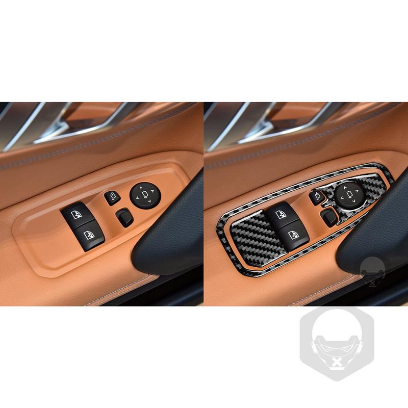 3K Carbon Fiber Sticker for BMW Z4 G29 —2025 Window Lifting Control Panel Cover Anti-Scratch Adhesive (Easy tall)