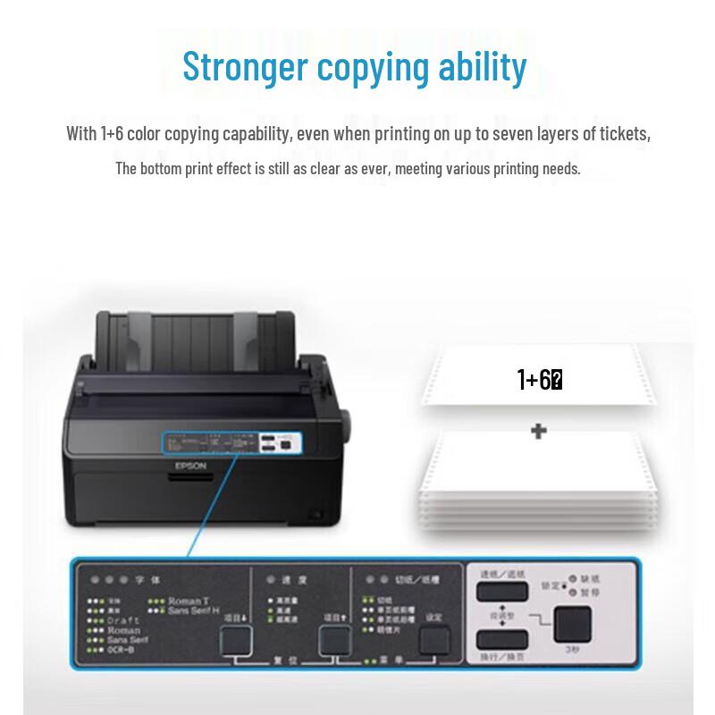 Матричный принтер Epson LQ-595KII, 80 столбцов, CN-вилка (адаптер в комплекте)