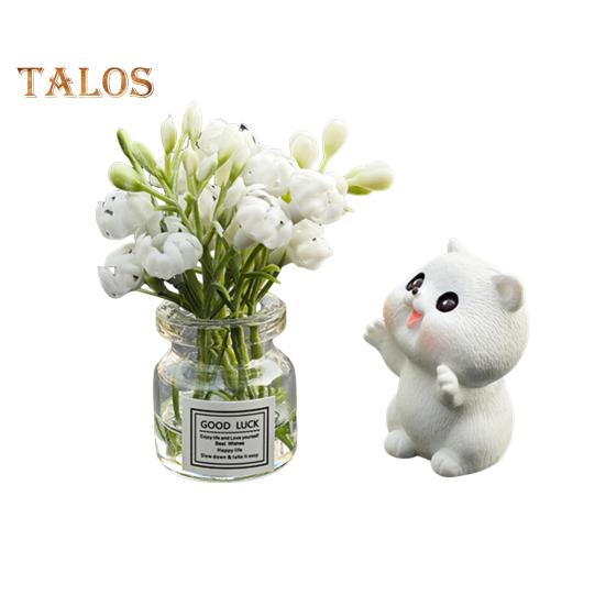 2 шт. комплект украшений для зеркала заднего вида автомобиля, симпатичная мини-ваза для цветов в виде кролика, украшения для приборной панели, аксессуары для салона автомобиля для женщин