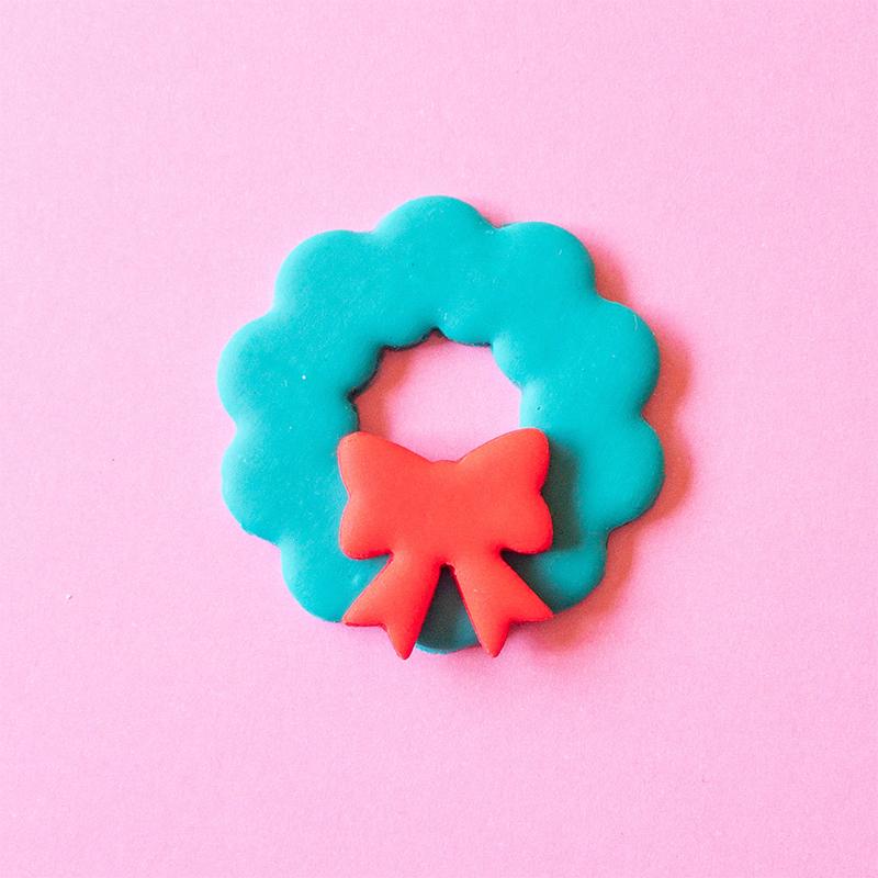 Рождественский венок из еловых веток, полимерная глина, каттеры, серьги, ожерелья, подвеска, форма для мягкой глины, инструмент для рукоделия, вырубка для ювелирных изделий, формы