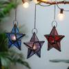 Iron Hanging Candle Holders Art Design Star Shape for Home Decors Sturdy Metal Texture Ideal for Living Room Study