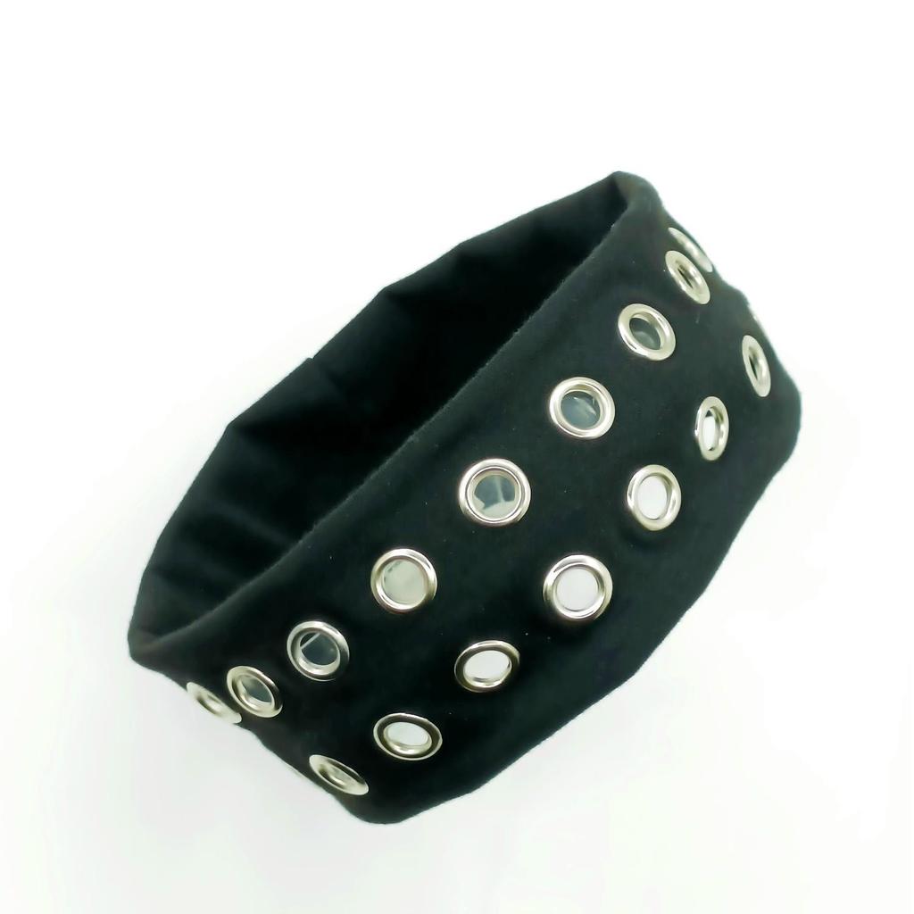 Eyelet Headband Elastic Headband Steampunk Headband Wide For Sports Women Girls