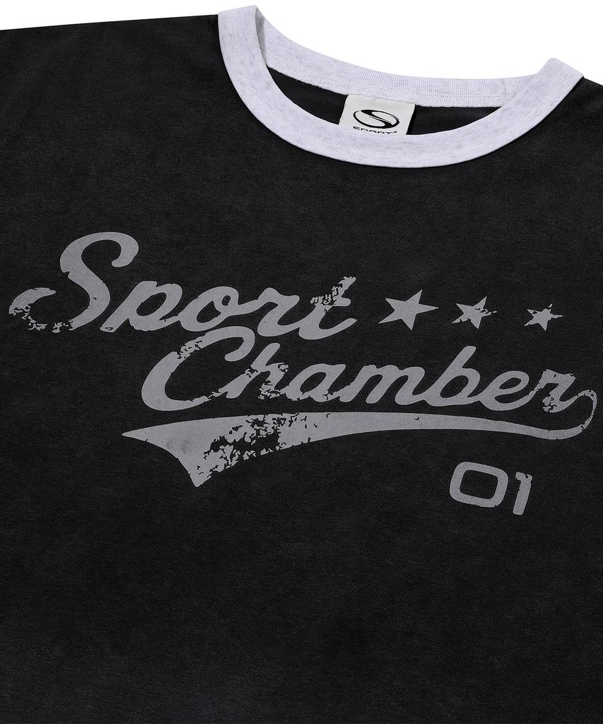Футболка SPORT CHAMBER Sc с активным логотипом (черный)