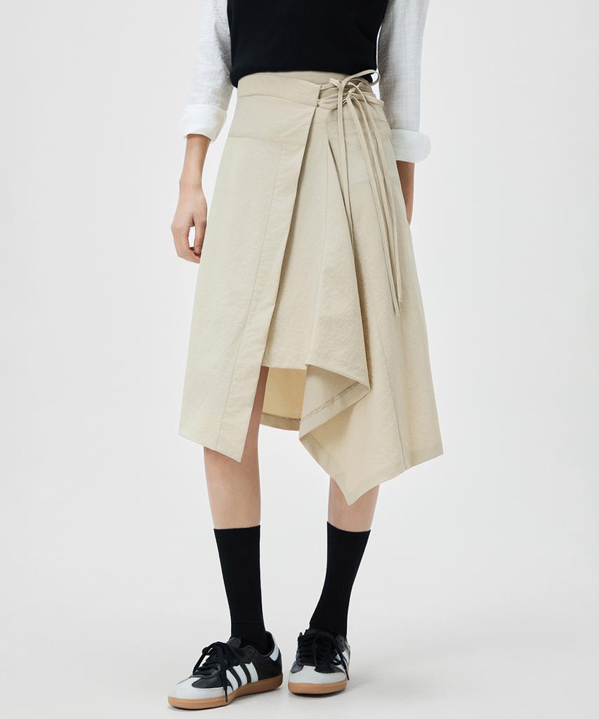MIXXO Нейлоновая юбка-миди с запахом_Miwwhg402B