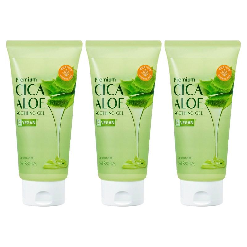 Missha Premium Cica Aloe Soothing Gel, 300ml, 3 pcs