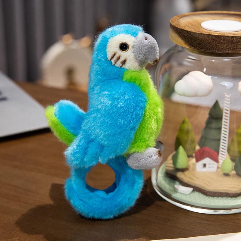 Милый 20 см цветной браслет с птицей, плюшевая мягкая игрушка, кукла, мультяшный браслет с защелкой, попугай, мягкий плюшевый подарок на день рождения ребенка
