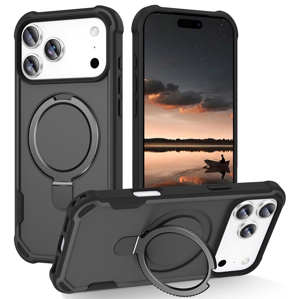 For iPhone 17 Pro Case Compatible with MagSafe Kickstand TPU+PC Shockproof Phone Back Cover
