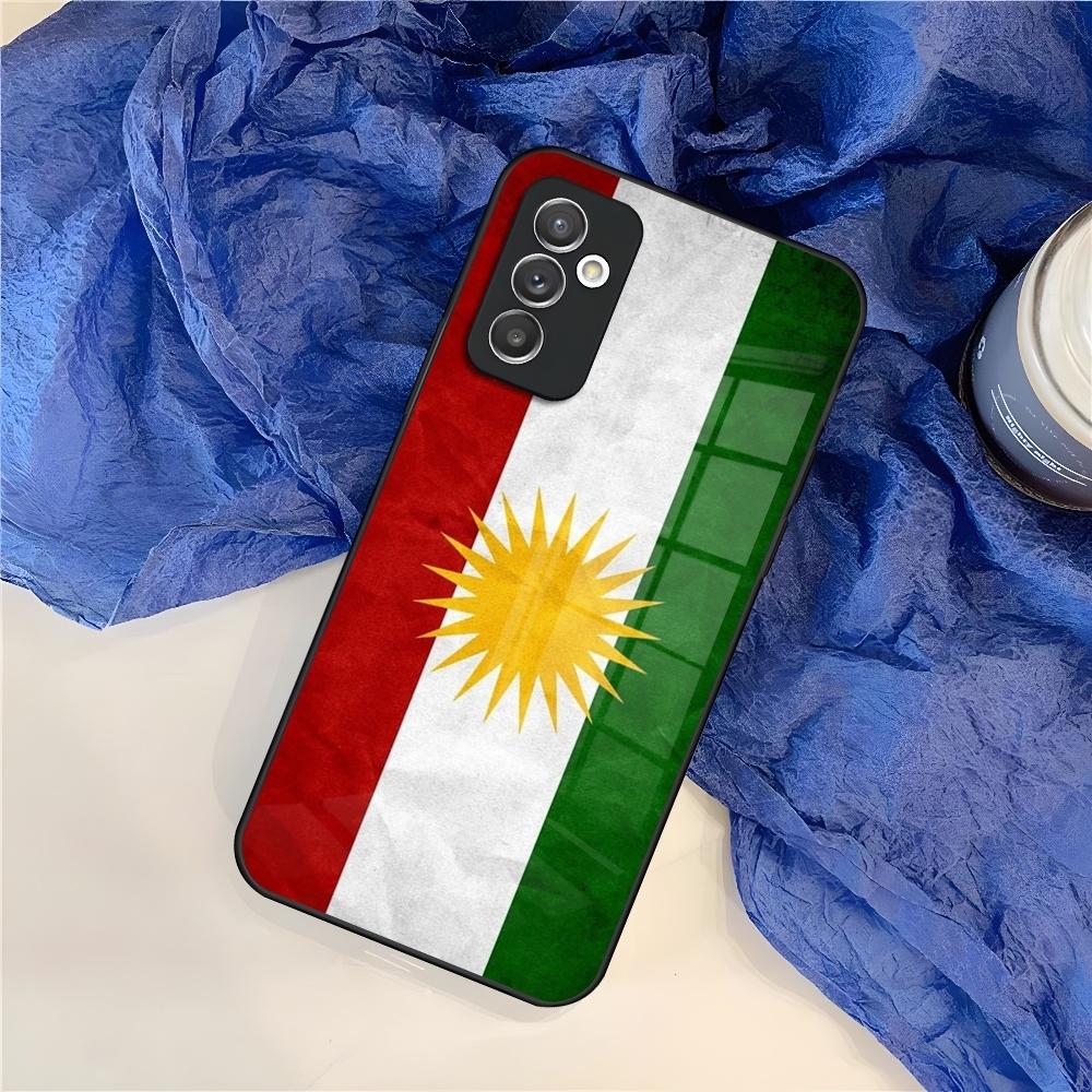 Чехол для телефона Флаг Курдистана для Samsung S25 S24 S30 S21 S23 S20 S22 Fe S10 E S9 Note 20 Pro Ultra Plus стеклянный Чехол