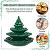 Christmas Tree Deviled Egg Tray, Resin Appetizer Platter for 24 Eggs Festive Holiday Party Serving Dish And Decor