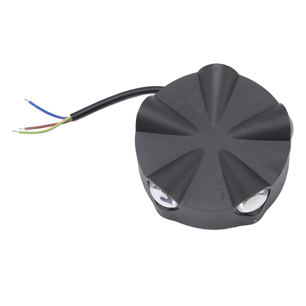 Wall Sconce LED Simple Round Aluminum Outdoor Waterproof Black Wall Light 5W 5LED Five Sides