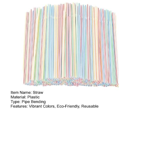 1000 шт. Пластиковые соломинки для питья, экологически чистые, без бисфенола А, многоразовые соломинки, красочные соломинки для вечеринок, для напитков, колы, соевого молока