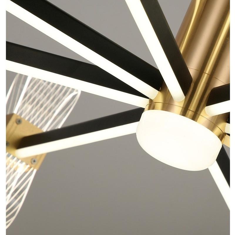 Modern Wrought Iron Acrylic Living Room Chandelier Nordic Home Dining Bedroom Lamps