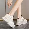 Модная толстая подошва с внутренней отделкой, подходящая по цвету спортивная обувь для женщин 2024 года, новая осенняя модная повседневная обувь, модная и универсальная