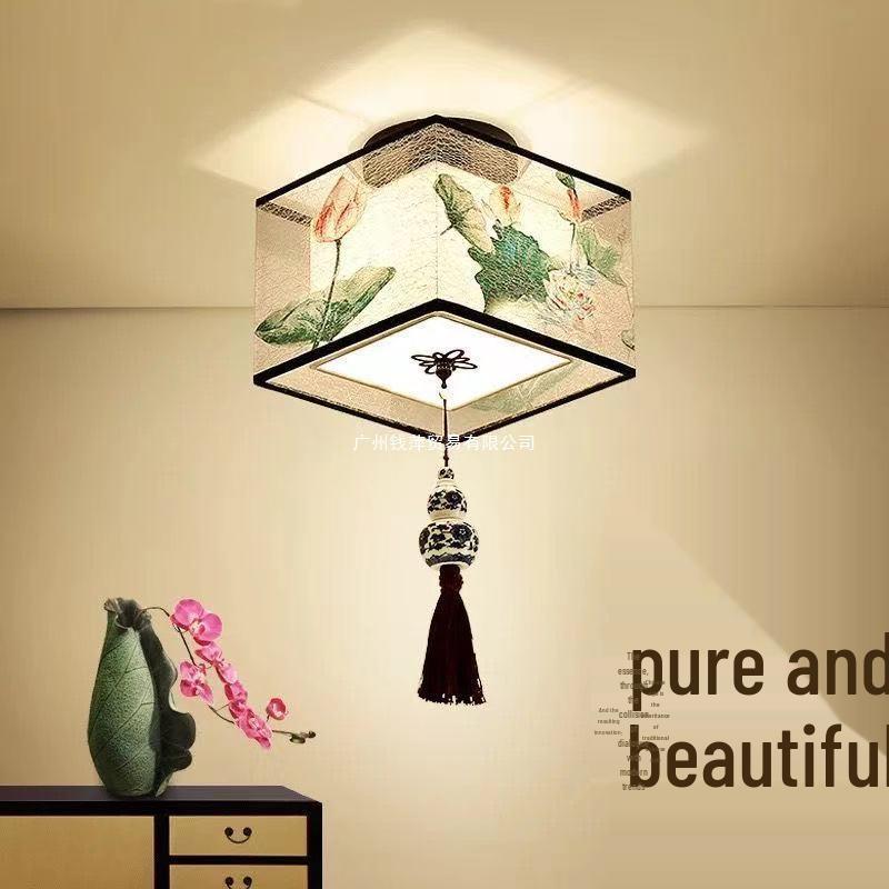 Светодиодный Потолочный Светильник для Балкона, Прихожей или Спальни - Маленький Подвесной Светильник в Новом Китайском Стиле