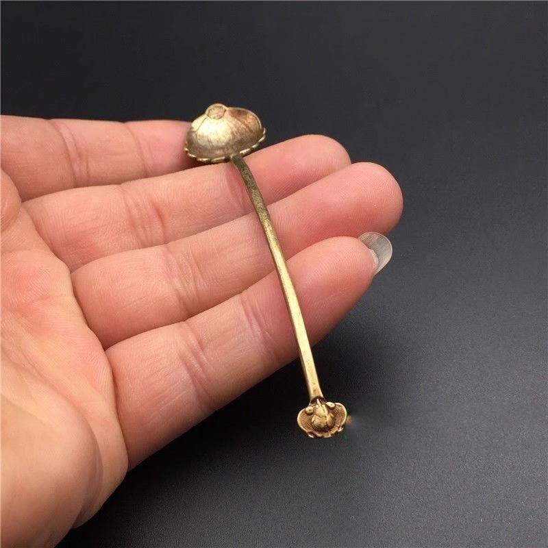 Vintage Brass Scoops Shovel Teaware Accessories Decorations Antique Copper Spoon Tableware Creative Ornaments