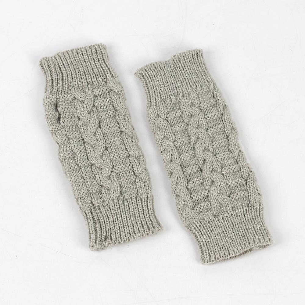 Теплые женские перчатки без пальцев, зимние перчатки без пальцев, классические варежки на запястье для женщин