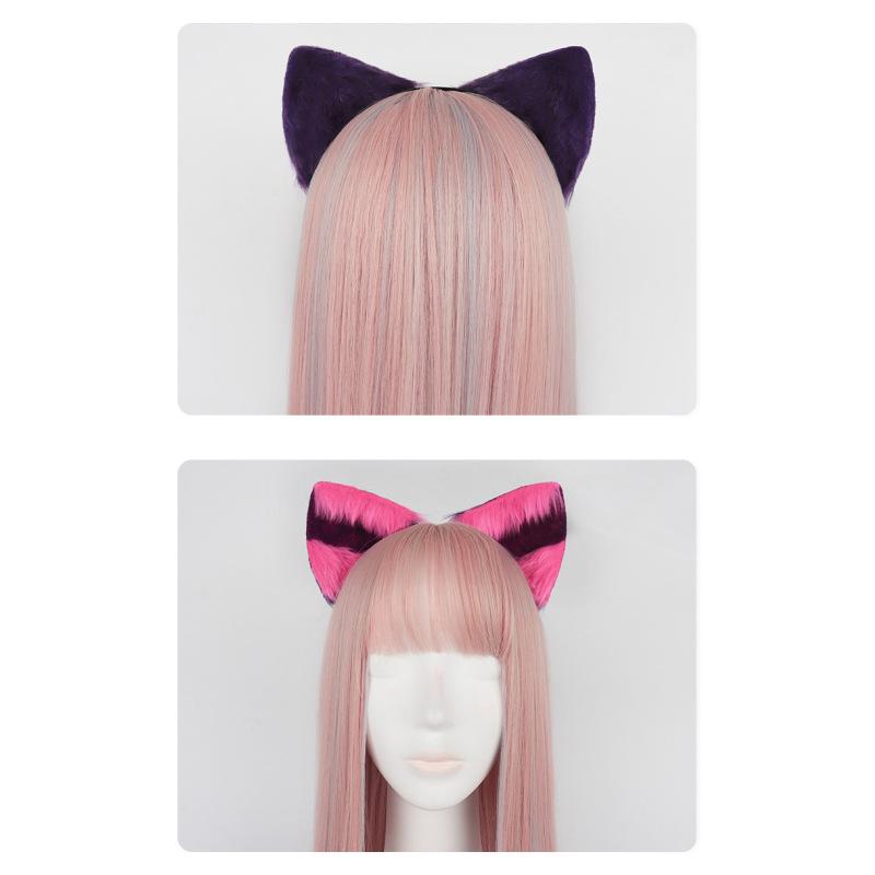 Комплект из чулок с полосатыми кошачьими ушками и кошачьим хвостом, милые гольфы, реквизит для вечеринки на Хэллоуин