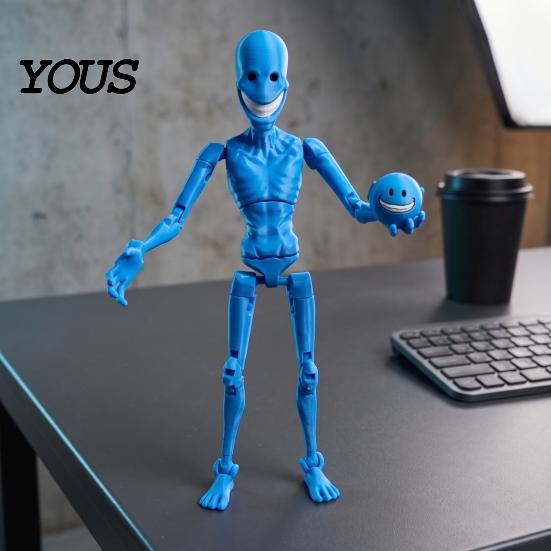Articulated Horror Toys Figure, 3D Printed Posable Desktop Figurine, Movable Joint Figurines Theme Multi-Jointed Action Figures for Collectors,