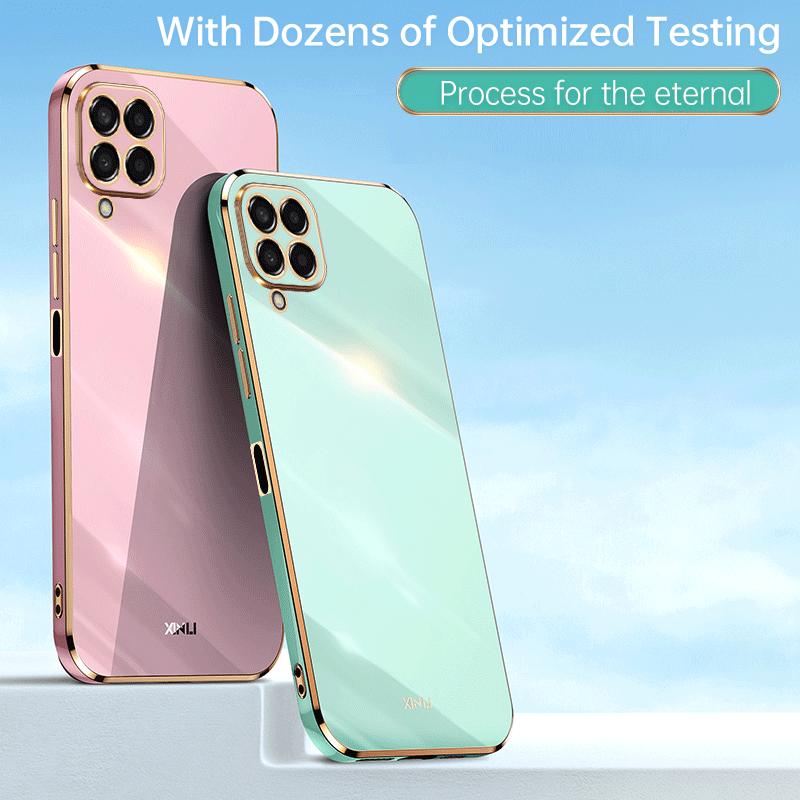 For Samsung Galaxy M33 5G Case Luxury Square Plating SM-M336B, SM-M336B/DS Phone Case ShockProof Silicone Back Cover Fundas
