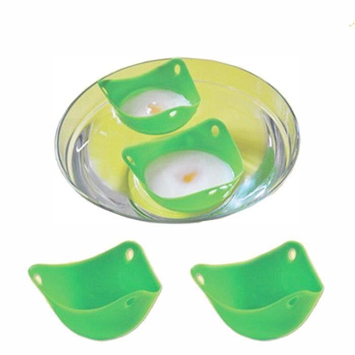 Lot de 4 Pocheuse à oeuf œufs œuf Poché en Silicone Ustensile de Cuisson Cuisine