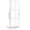 Interior Door 76 x 201.5 cm White Tempered Glass and Aluminum