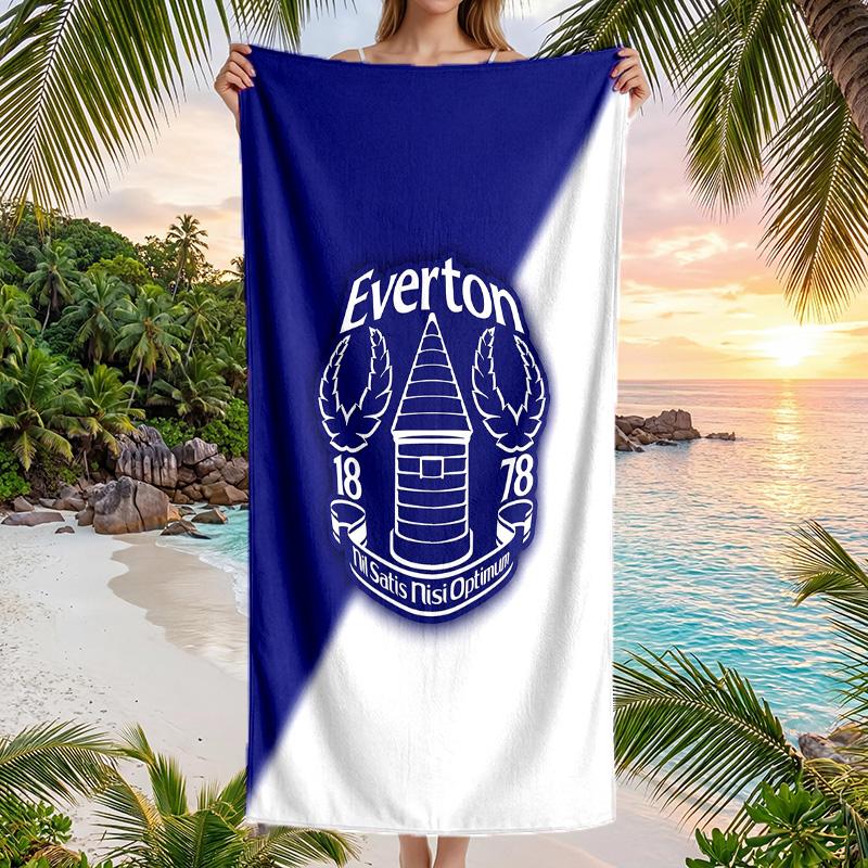 Everton Football Beach Towel Soft Microfiber Summer Towel Quick Dry Absorbent Towel for Beach Swimming Pool Travel
